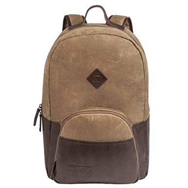 BENRUS Sentry Backpack Waxed Canvas Leather