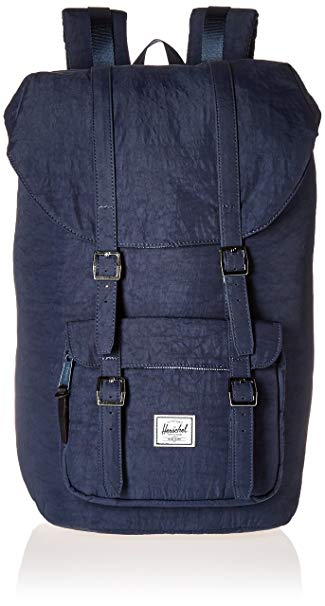 Herschel Supply Co. Unisex Little America Total Eclipse/Black Veggie Tan Leather Backpack