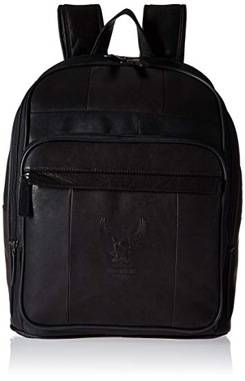 Harley-Davidson Leather Backpack, Eagle Bar and Shield, Large Deluxe, Black 99677