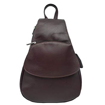Piel Leather Flap-Over Sling, Chocolate, One Size