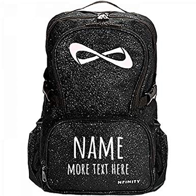 Custom Name/Text Cheer Bag: Nfinity Sparkle Backpack Bag