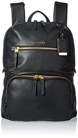 Tumi Women's Voyageur Leather Halle Backpack, Black, One Size