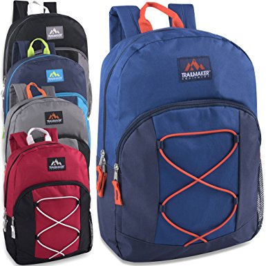 Classic 17 Inch Bungee Backpack - 5 Colors Case Pack 24
