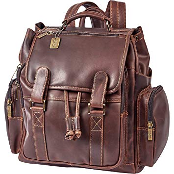 Claire Chase Legendary Jumbo Business Backpack, Dark Brown, One Size