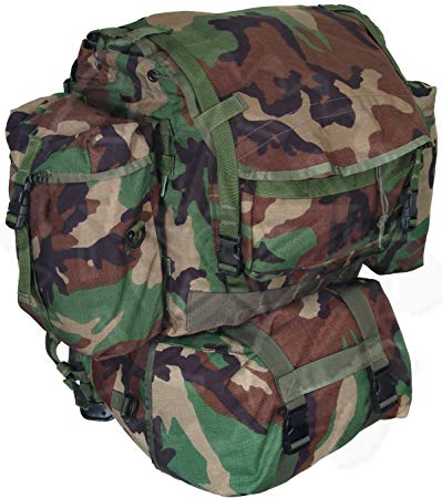 GI Woodland Camo Standard Backpack MOLLE II w/ Sustainment Pouches